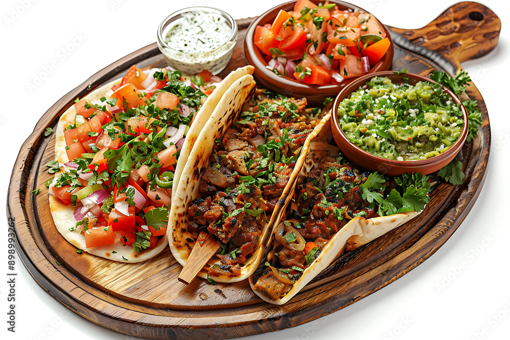 Board and plate of tasty Chila with on white background. Board and plate of tasty Chila with on white background.