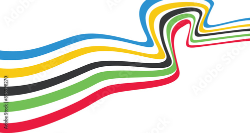 Colorful sport background for international sport tournament football basketball softball volleyball in Paris France 2024. Abstract wave geometric color background for world sport event