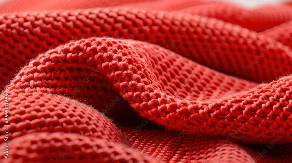 Soft Knit Fabric Texture Red Close Up Soft Knit Fabric Texture Red Close Up