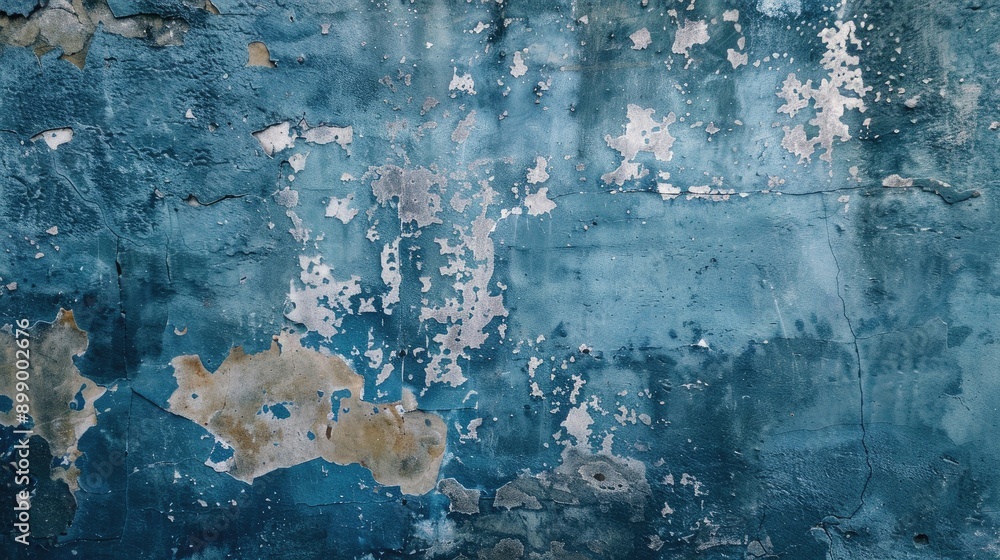 Obraz premium Aged blue concrete wall texture