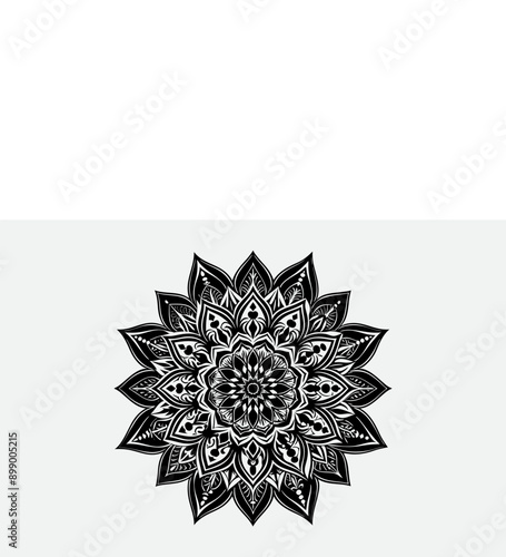 0rnamental luxury mandala pattern 3 in 1 design, vector ,silhouette, colorful  photo