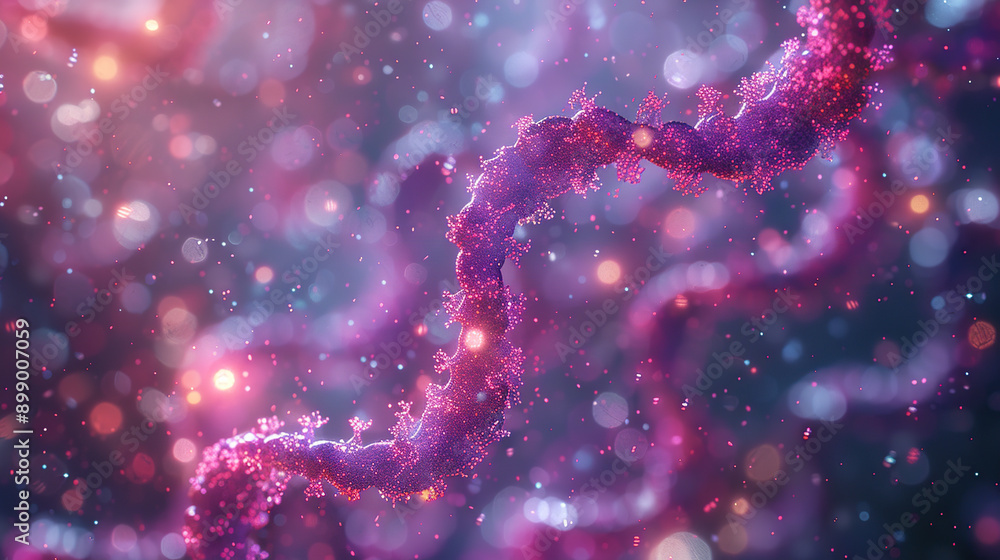 3D rendering of a DNA spiral 3D rendering of a DNA spiral