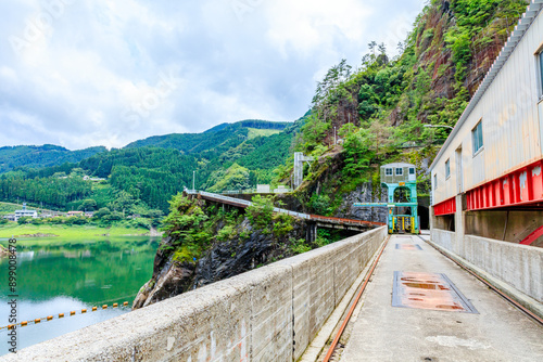 夏の日向神ダム 福岡県八女市 Hyugagami Dam in summer. Fukuoka Pref, Yame City.