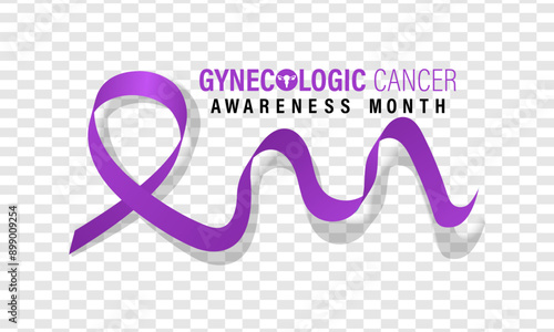 Vector Illustration for Gynecologic Cancer Awareness Month is september. Background, Poster, Banner, Advertising, and background design. Calligraphy Realistic Teal Ribbon.