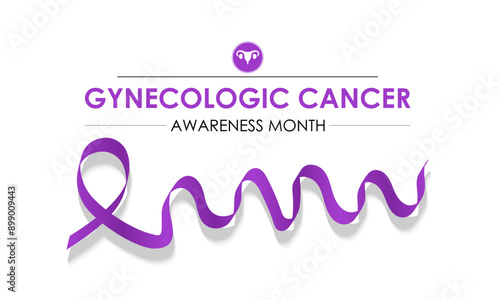 Vector Illustration for Gynecologic Cancer Awareness Month is september. Background, Poster, Banner, Advertising, and background design. Calligraphy Realistic Teal Ribbon.