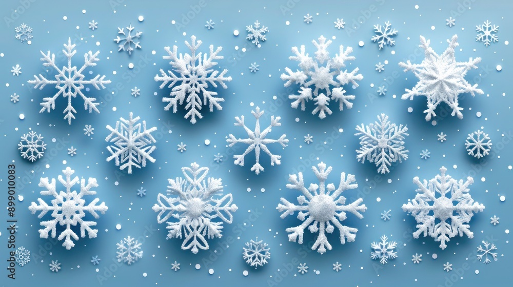 White Snowflake Icon Set: Various Isolated Winter Symbols for Christmas and Xmas Logo Design White Snowflake Icon Set: Various Isolated Winter Symbols for Christmas and Xmas Logo Design