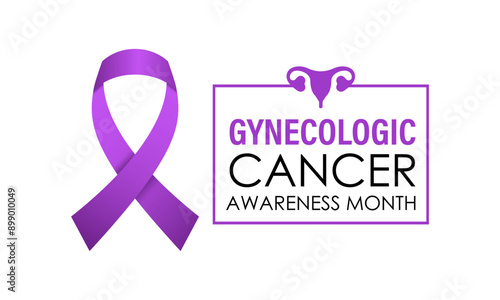 Vector Illustration for Gynecologic Cancer Awareness Month is september. Background, Poster, Banner, Advertising, and background design. Calligraphy Realistic Teal Ribbon.