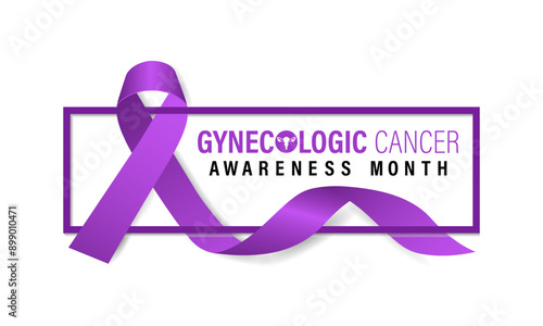 Vector Illustration for Gynecologic Cancer Awareness Month is september. Background, Poster, Banner, Advertising, and background design. Calligraphy Realistic Teal Ribbon.