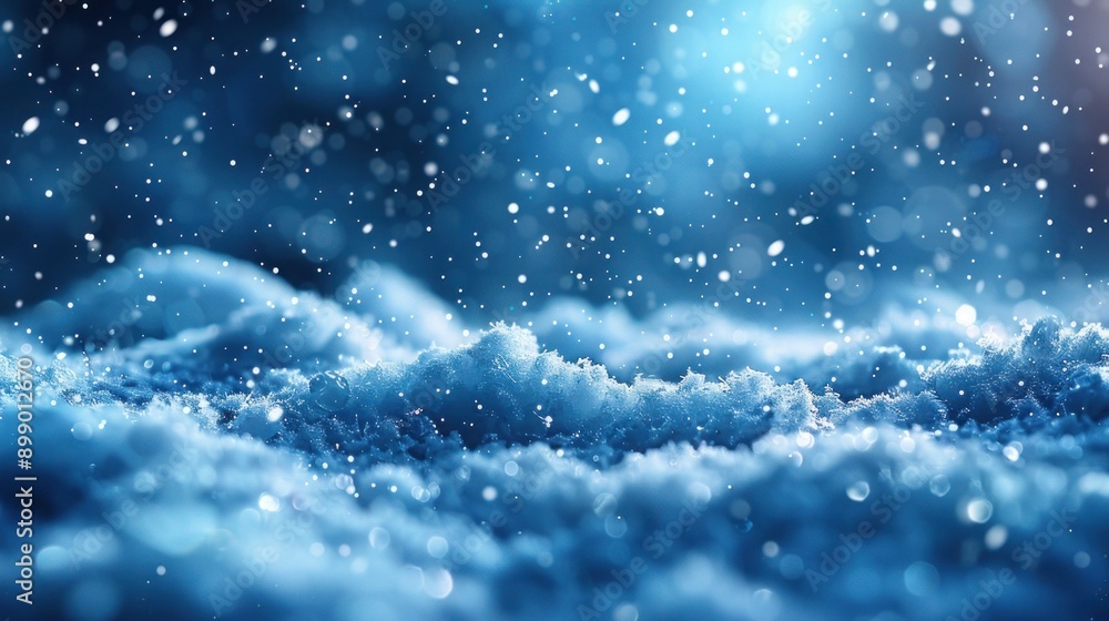 Obraz premium Realistic Snow Vector - Festive Christmas and New Year Decoration Background