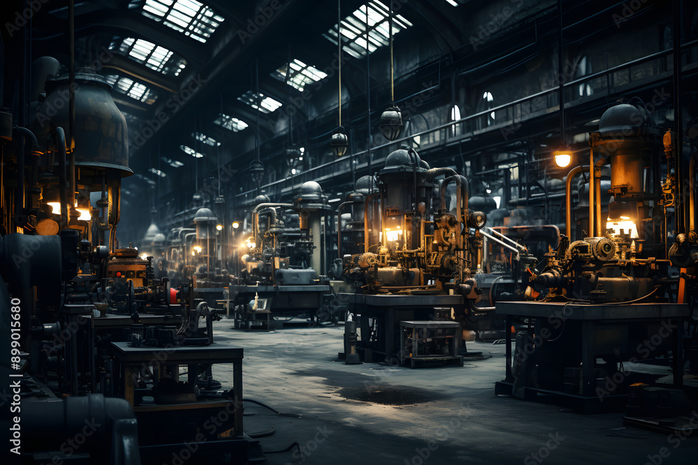 photo of a factory, interior of a factory photo of a factory, interior of a factory