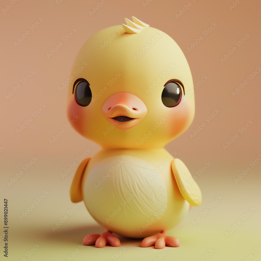 Cute animated baby duck illustration with big eyes and soft colors, perfect for children's content and decor. Cute animated baby duck illustration with big eyes and soft colors, perfect for children's content and decor.