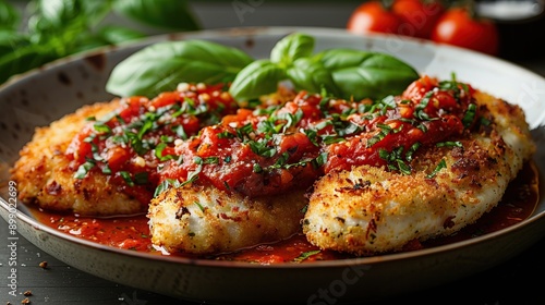 Delicious Chicken Parmigiana with Tomato Sauce