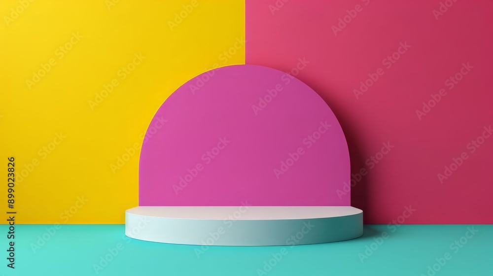 A vibrant, modern display featuring colorful geometric shapes, ideal for showcasing products or artistic concepts. A vibrant, modern display featuring colorful geometric shapes, ideal for showcasing products or artistic concepts.