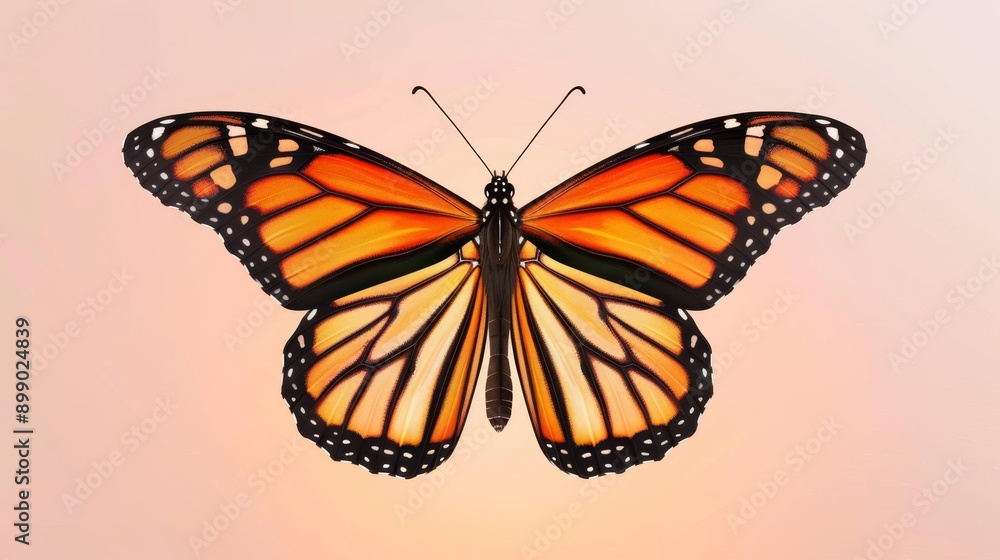 Monarch butterfly with open wings, sharp details, vivid colors, isolated on a gradient background, highly realistic, close-up Monarch butterfly with open wings, sharp details, vivid colors, isolated on a gradient background, highly realistic, close-up