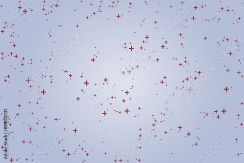 Plus symbols of different sizes and opacity seamless background pattern vector illustration.