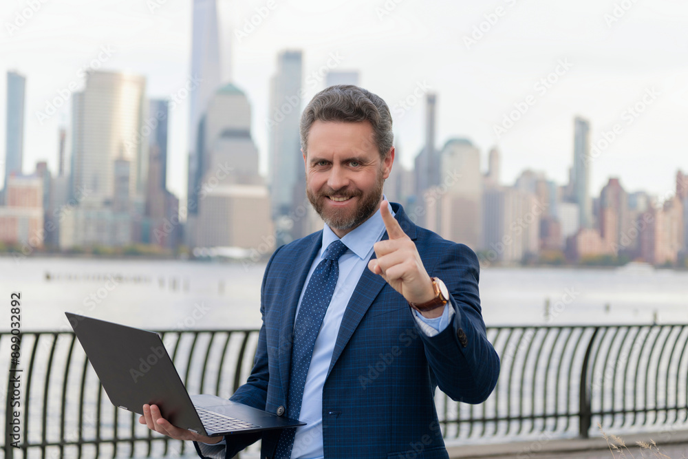 Businessman of Manhattan. Hispanic business man working online outdoor. Business executive remote working. Virtual meeting. Freelancer developer inspired with innovative idea outdoor Businessman of Manhattan. Hispanic business man working online outdoor. Business executive remote working. Virtual meeting. Freelancer developer inspired with innovative idea outdoor