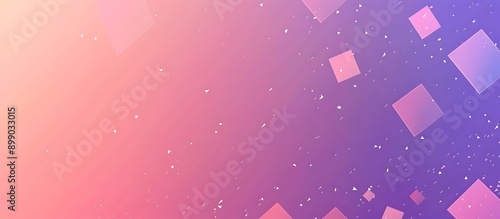 Modern abstract gradient background featuring smooth transitions between pastel pink and purple, with scattered square shapes.