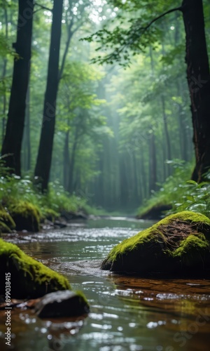 Tranquil Forest Stream.