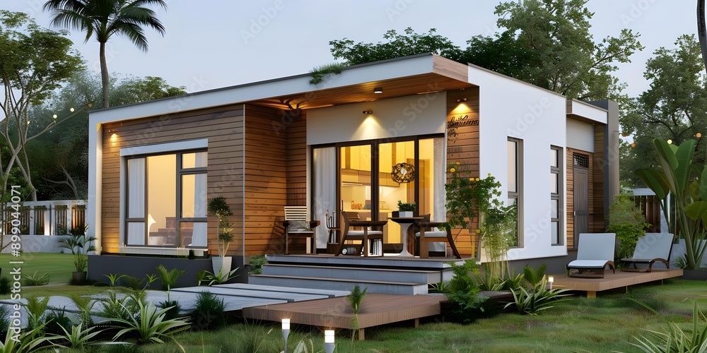 Modern Wooden House Exterior Design With Garden Modern Wooden House Exterior Design With Garden