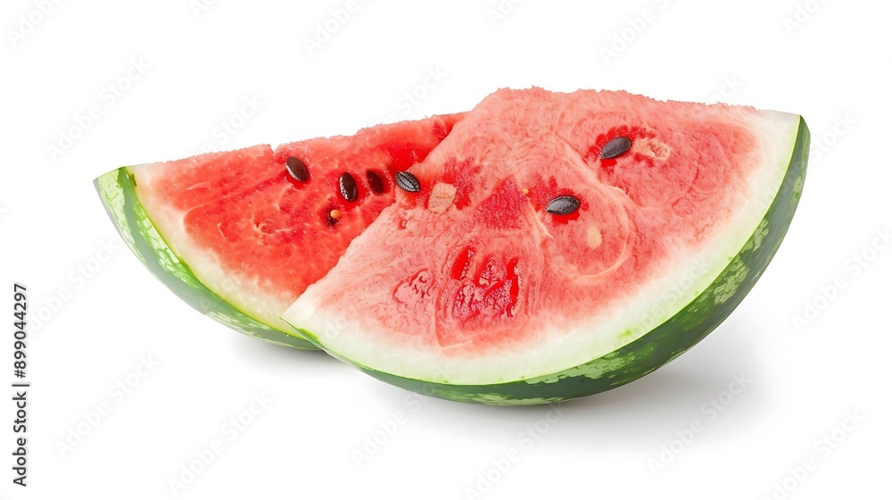 Wassermelone auf weißem Hintergrund Wassermelone auf weißem Hintergrund