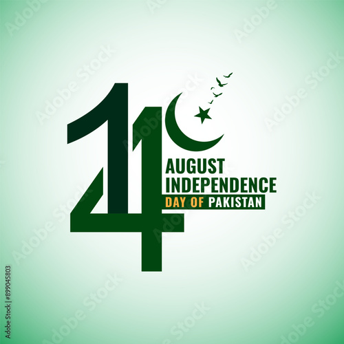 Pakistan Independence Day Creative Design concept 14th August Pakistani people and Army celebrating the 76th Independence Day of Pakistan, Vector illustration of National Day, Quaid e Azam republic