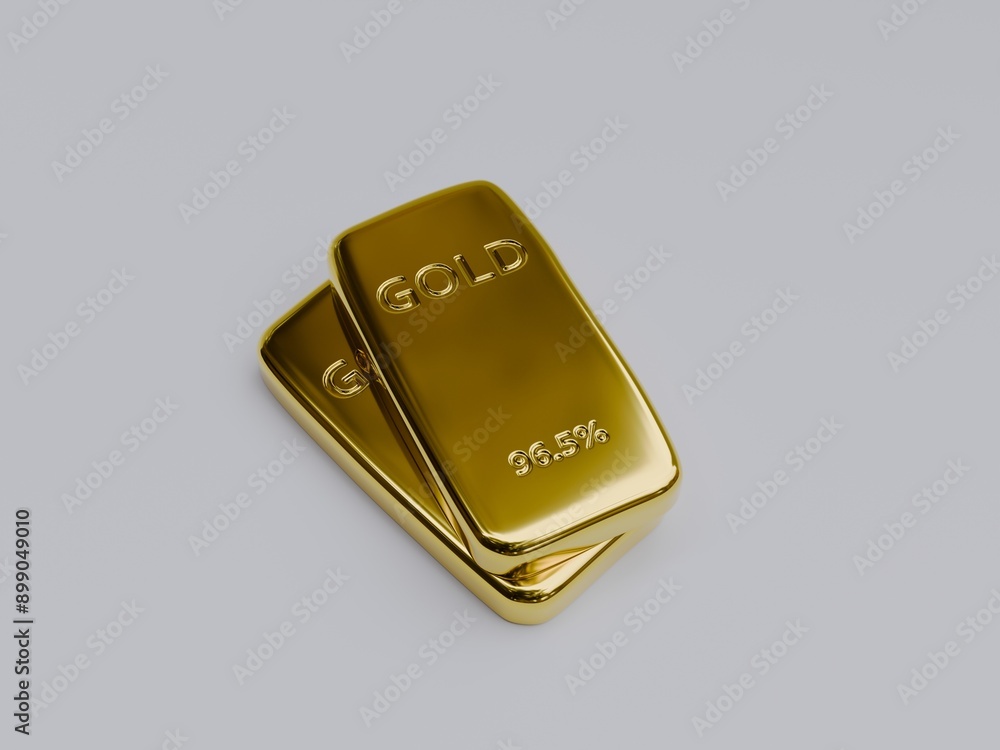 3d rendered gold bar 96.5 percent 3d rendered gold bar 96.5 percent