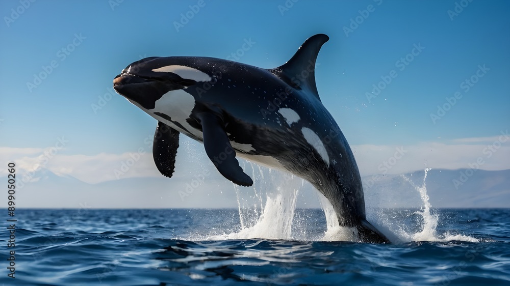 Fototapeta premium dolphin jumping out of water