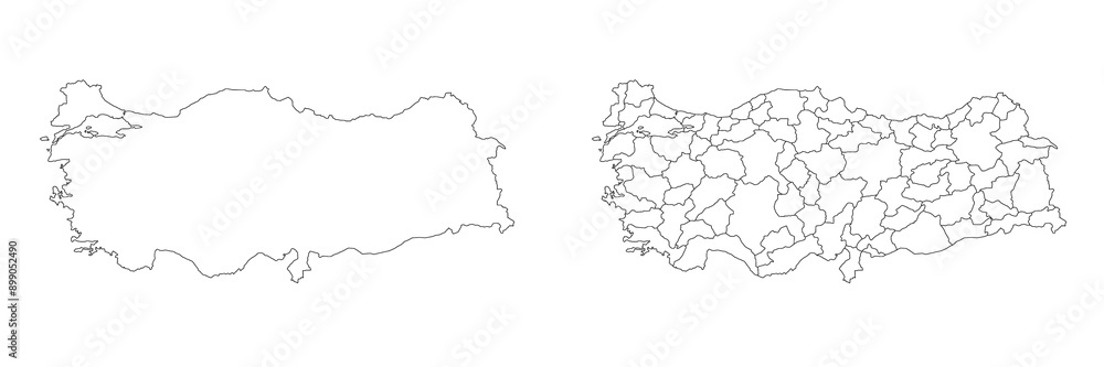 Turkey or Türkiye administrative map sets Turkey or Türkiye administrative map sets