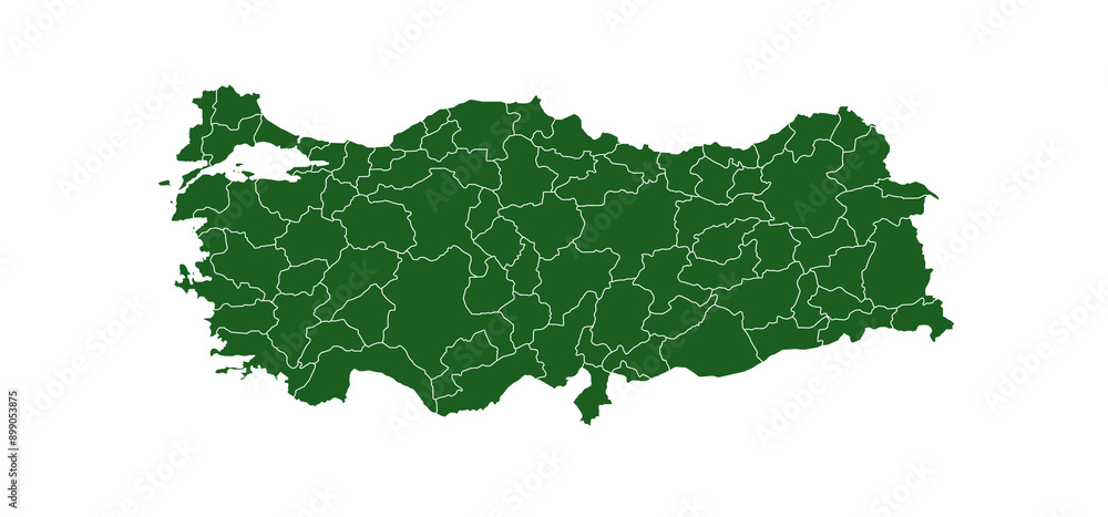 Turkey administrative map. states map of Türkiye with color, blank Map, empty map of Turkey Turkey administrative map. states map of Türkiye with color, blank Map, empty map of Turkey