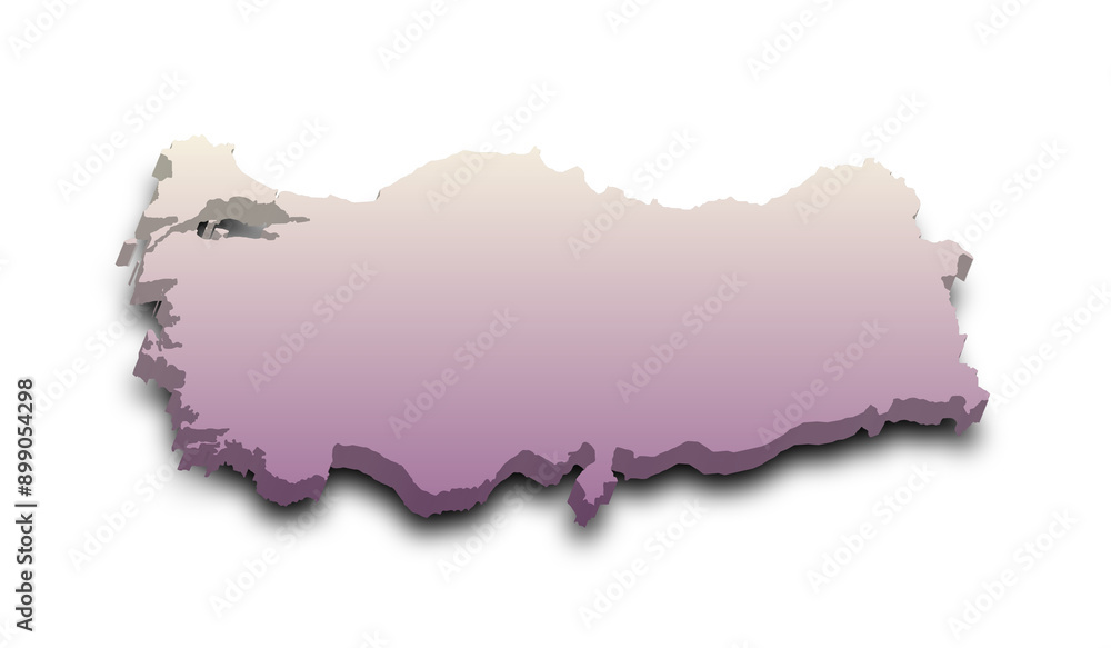 3d Map of Turkey with color. Türkiye country map 3d Map of Turkey with color. Türkiye country map