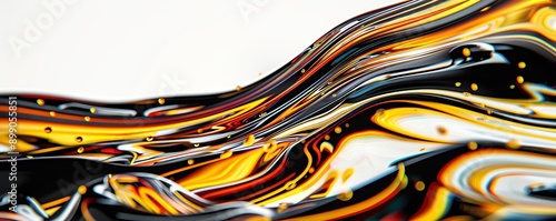 Wallpaper Mural Flowing liquid patterns of oil in water, fluid, abstract design Torontodigital.ca