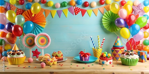 Party Fete Karneval Geburtstag  Dekoration AI-Generated Content