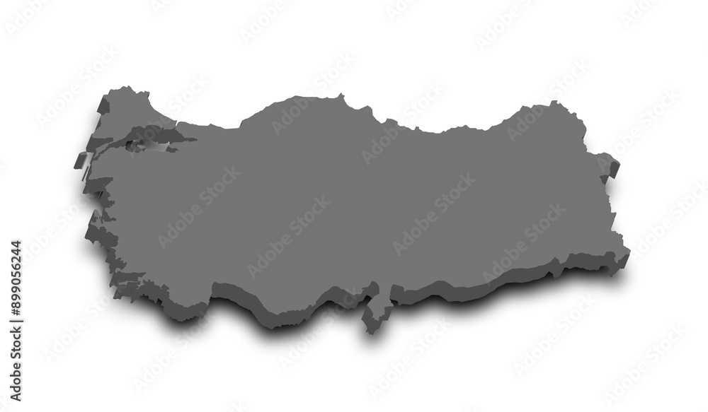 3d Map of Turkey with color. Türkiye country map 3d Map of Turkey with color. Türkiye country map