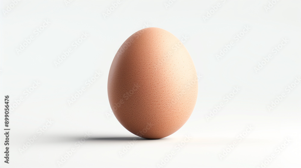 A single brown egg with a slightly textured surface, showcasing its natural imperfections, on white background. A single brown egg with a slightly textured surface, showcasing its natural imperfections, on white background.