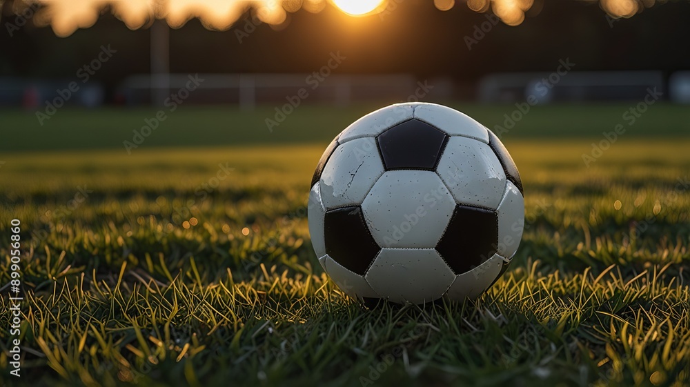 Fototapeta premium soccer ball on grass