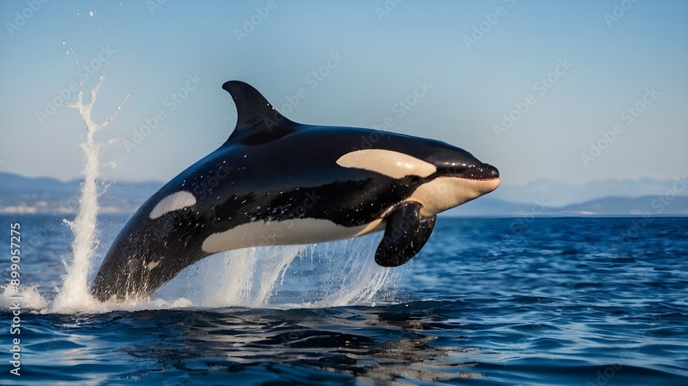 Fototapeta premium dolphin jumping out of water