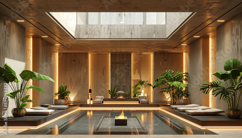 Contemporary luxury hotel spa with modern touches