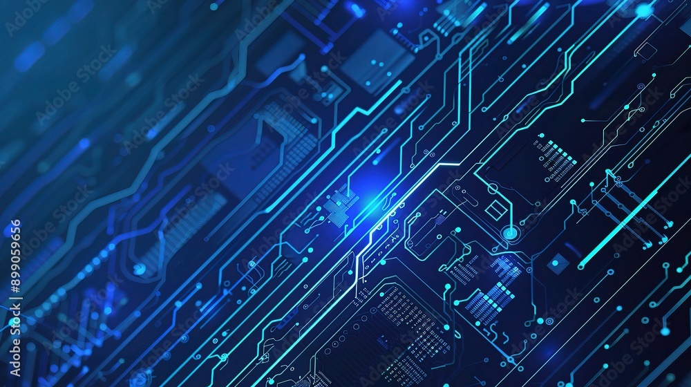 Dazzling Blue Technology Background: Showcasing Advanced and Innovative Technological Elements Dazzling Blue Technology Background: Showcasing Advanced and Innovative Technological Elements
