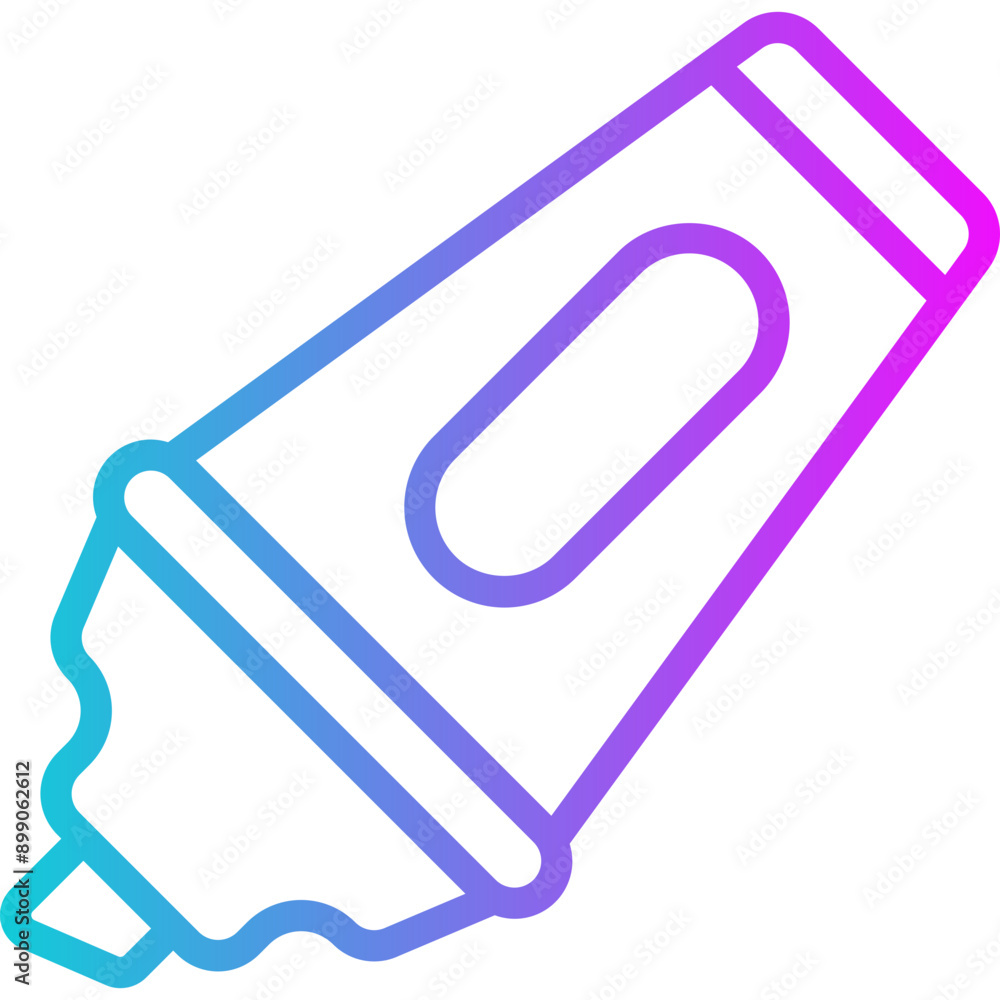 Highlighter Gradient Icon Design Vector Highlighter Gradient Icon Design Vector