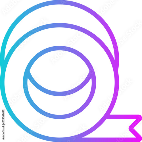 Sticky Tape Gradient Icon Design Vector