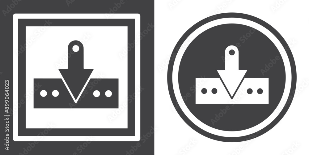 Vector. Download symbol. Black and white icon symbol design in flat. Vector. Download symbol. Black and white icon symbol design in flat.