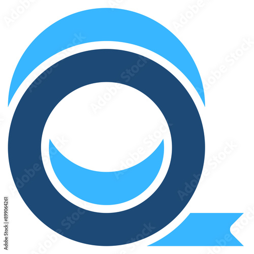 Sticky Tape Solid Color Icon Design Vector