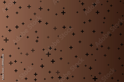 Plus symbols of different sizes and opacity seamless background pattern vector illustration.
