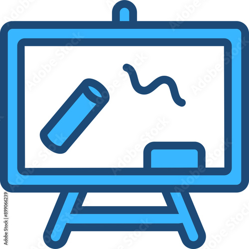 Chalkboard Blue Icon Design Vector