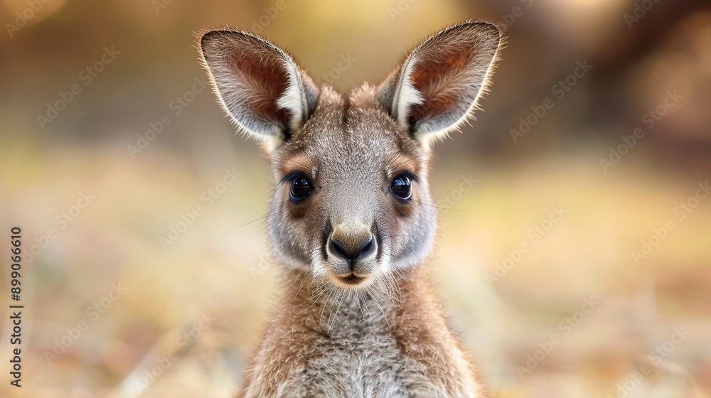 Portrait of a cute baby kangaroo looking at the camera Portrait of a cute baby kangaroo looking at the camera