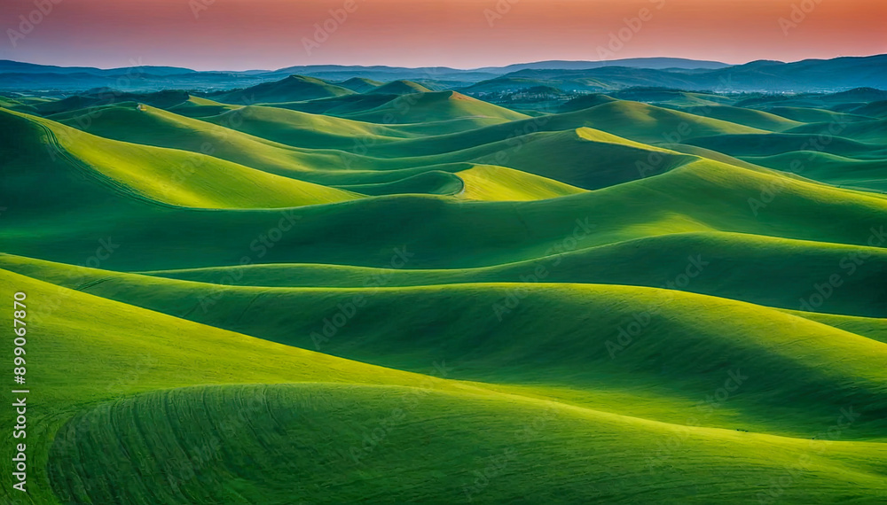 Abstract Landscape with Gradient Waves Abstract Landscape with Gradient Waves
