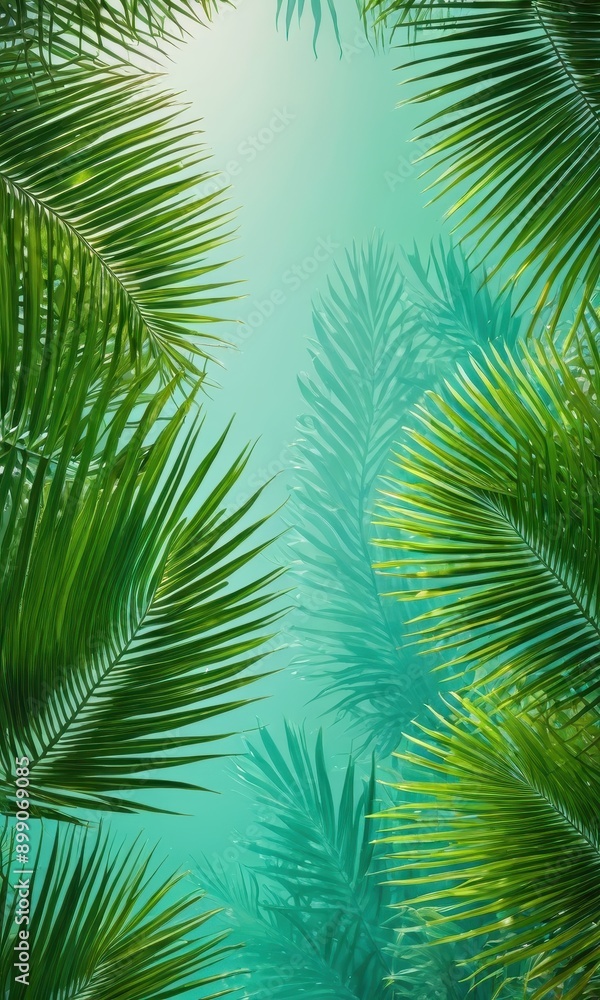 Obraz premium Tropical Palm Leaves Background.