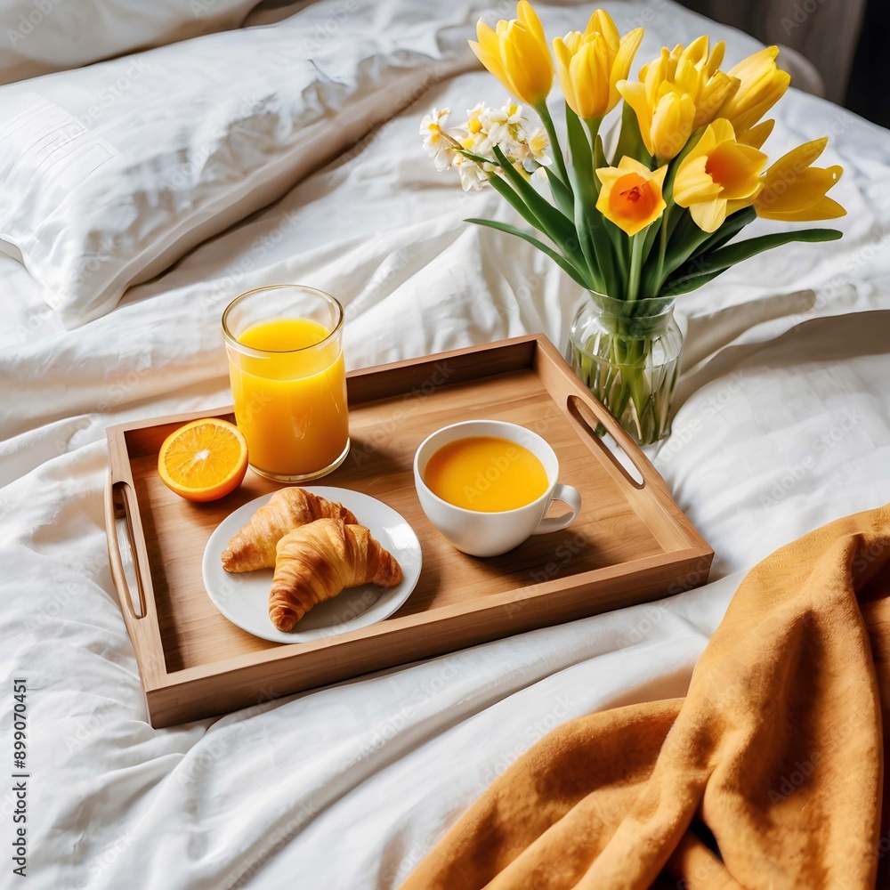 Healthy breakfast on kitchen countertop Healthy breakfast on kitchen countertop