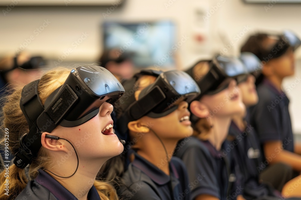 Students Immersed in Virtual Reality Experience Students Immersed in Virtual Reality Experience