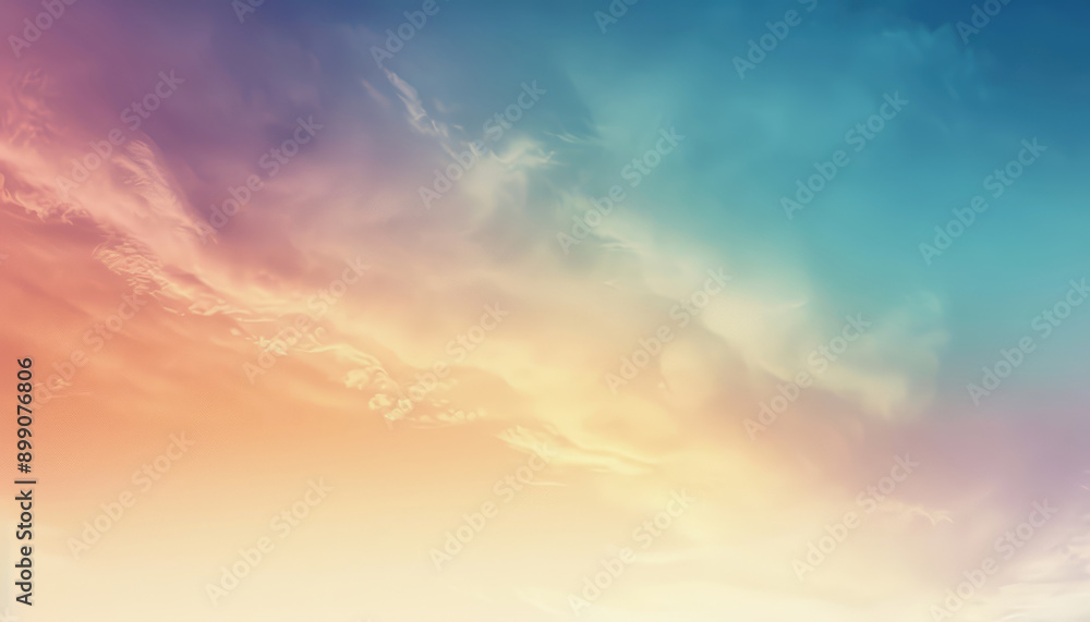 Obraz premium Vivid Gradient Colors Background with Dramatic Sky